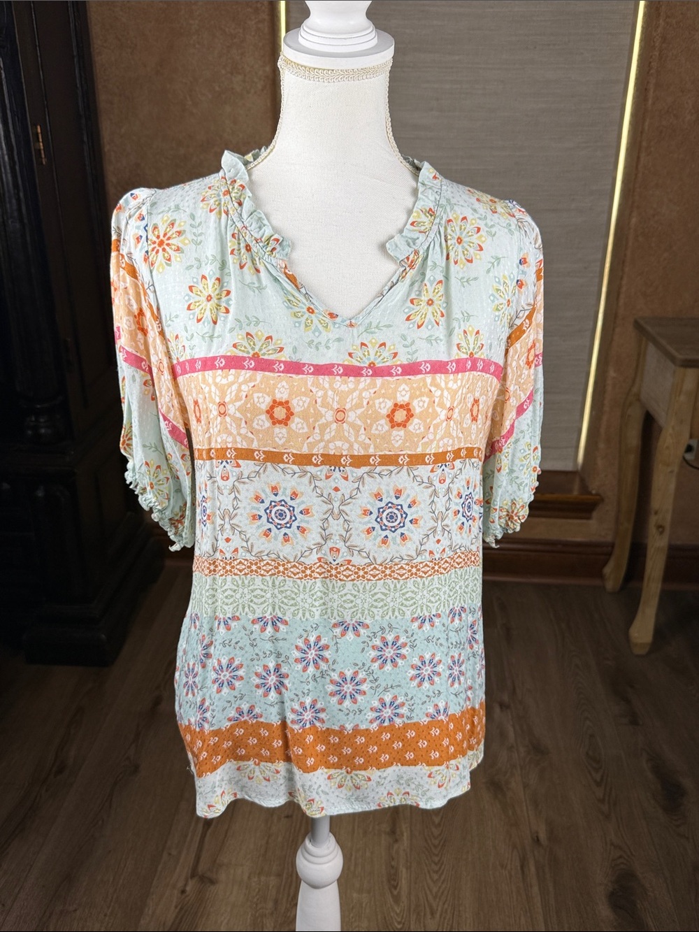 Chance & Pearl Boho V-Neck Blouse